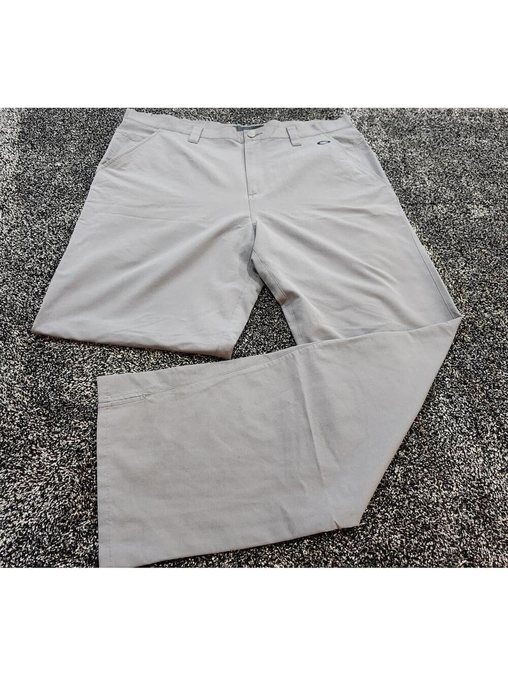 Oakley Technical Performance chino lightweight Golf Pants Size 40 Grey Big Size